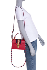 GUCCI SYLVIE SMALL RED SHOULDER