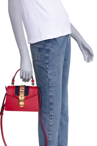 GUCCI SYLVIE SMALL RED SHOULDER