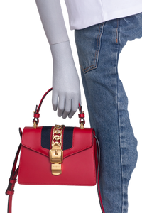 GUCCI SYLVIE SMALL RED SHOULDER