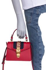GUCCI SYLVIE SMALL RED SHOULDER