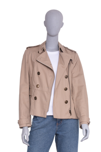 BURBERRY JACKET BRIT ZIPPER COTTON BEIGE