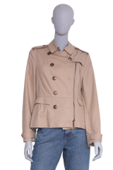 BURBERRY JACKET BRIT ZIPPER COTTON BEIGE