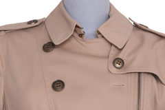 BURBERRY JACKET BRIT ZIPPER COTTON BEIGE