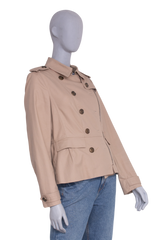 BURBERRY JACKET BRIT ZIPPER COTTON BEIGE