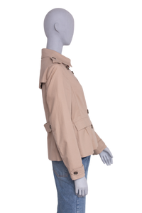 BURBERRY JACKET BRIT ZIPPER COTTON BEIGE