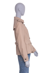 BURBERRY JACKET BRIT ZIPPER COTTON BEIGE