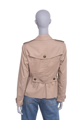 BURBERRY JACKET BRIT ZIPPER COTTON BEIGE