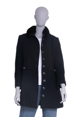 BURBERRY TRENCH COAT WOOL BLACK