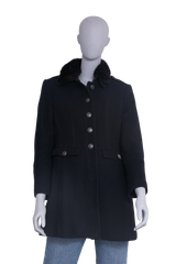 BURBERRY TRENCH COAT WOOL BLACK