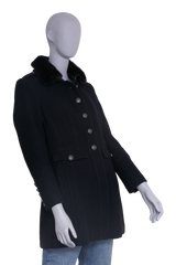 BURBERRY TRENCH COAT WOOL BLACK