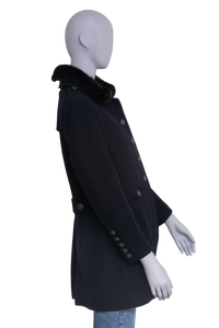 BURBERRY TRENCH COAT WOOL BLACK