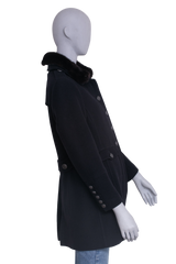 BURBERRY TRENCH COAT WOOL BLACK