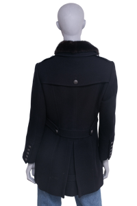 BURBERRY TRENCH COAT WOOL BLACK