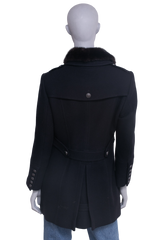 BURBERRY TRENCH COAT WOOL BLACK