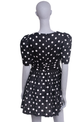 ZIMMERMANN MINI DRESS V NECK BLACK & WHITE