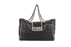 DESAPEGO GRAZI MASSAFERA EAST WEAST LARGE BLACK LAMBSKIN