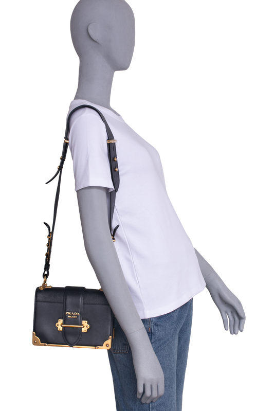 DESAPEGO RAYZA NICACIO PRADA CAHIER BAG CITY CALF BLACK