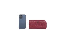 DESAPEGO TATIANA PILÃO CHANEL WALLET LONG RED CAMELIA ZIP