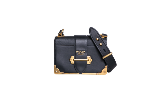 DESAPEGO RAYZA NICACIO PRADA CAHIER BAG CITY CALF BLACK