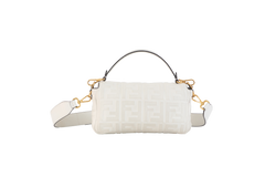 FENDI BAGUETTE EMBOSSED OFF WHITE ZUCCA