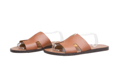 HERMES SANDAL IZMIR LEATHER GOLD - 45 BR
