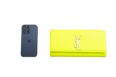 YSL CLUTCH CASSANDRE NEON YELLOW