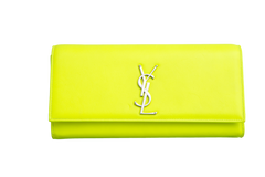 YSL CLUTCH CASSANDRE NEON YELLOW