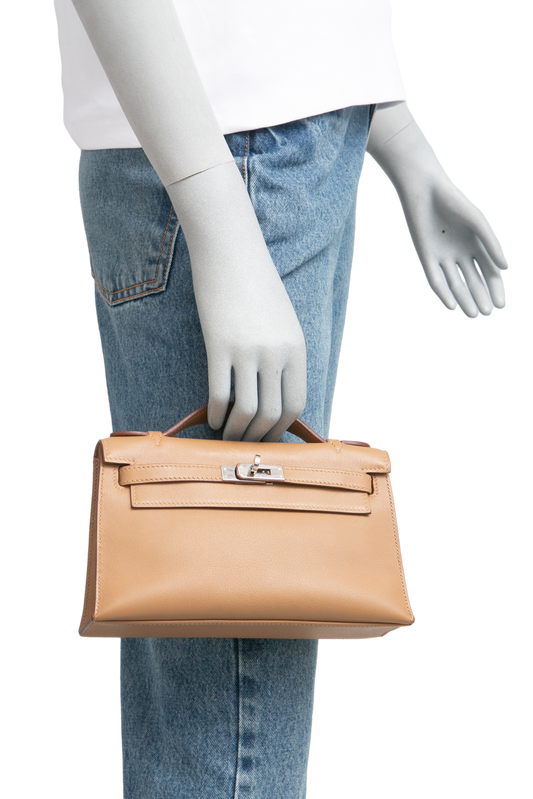 HERMES KELLY POCHETTE SESAME SWIFT (2010)