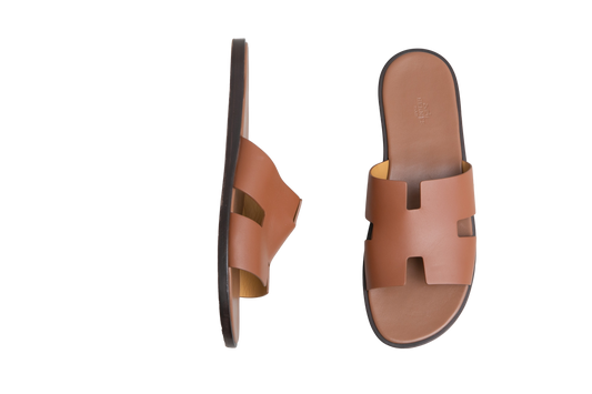 HERMES SANDAL IZMIR LEATHER GOLD - 45 BR