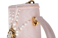 DG DEVOTION SMALL MOIRE PEARL EMBELLISHED PINK
