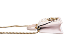 DG DEVOTION SMALL MOIRE PEARL EMBELLISHED PINK