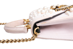 DG DEVOTION SMALL MOIRE PEARL EMBELLISHED PINK