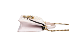 DG DEVOTION SMALL MOIRE PEARL EMBELLISHED PINK