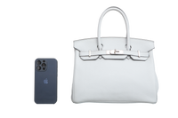 HERMES BIRKIN 30 CLEMENCE BLEU PALE
