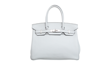HERMES BIRKIN 30 CLEMENCE BLEU PALE