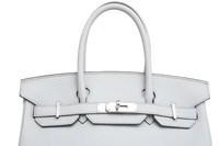 HERMES BIRKIN 30 CLEMENCE BLEU PALE