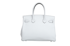 HERMES BIRKIN 30 CLEMENCE BLEU PALE