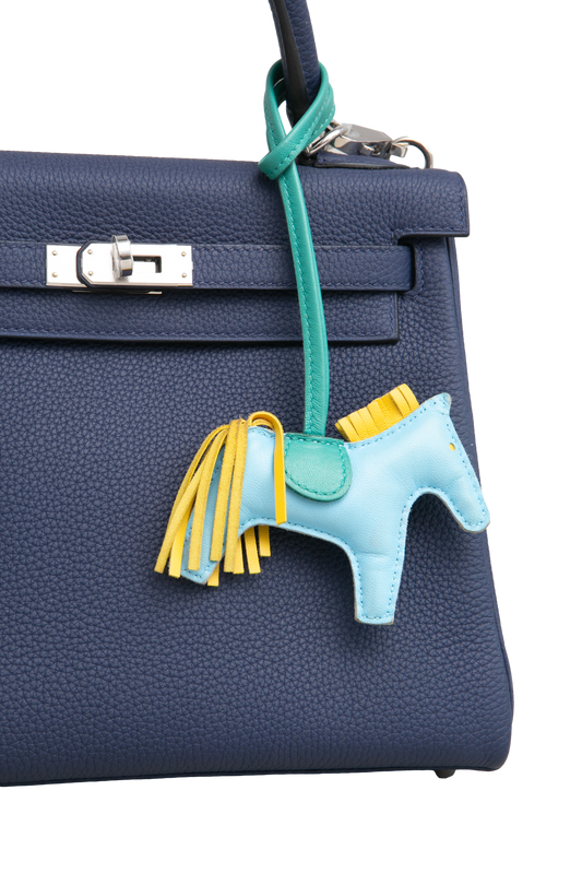 HERMES RODEO PM BLEU CELESTE/JAUNE D'OR/VERT JADE