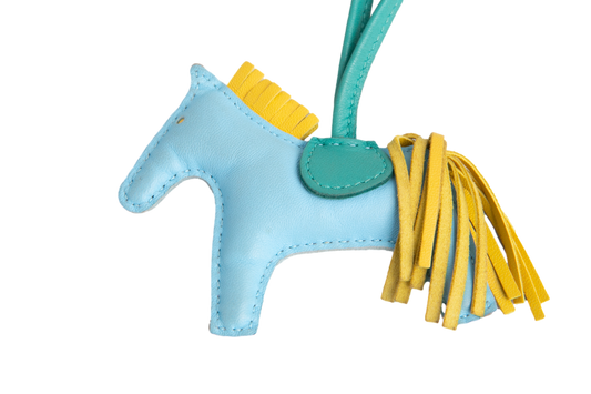 HERMES RODEO PM BLEU CELESTE/JAUNE D'OR/VERT JADE