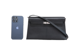 HERMES KELLY ELAN BLACK PALLADIUM