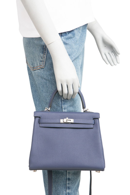 HERMES KELLY 25 TOGO BLEU SAPHIR