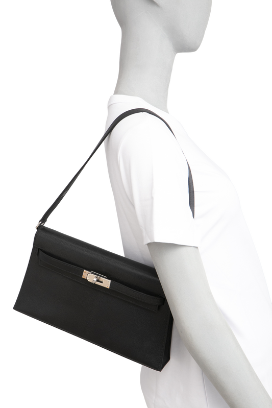 HERMES KELLY ELAN BLACK PALLADIUM