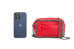 STELLA MCCARTNEY CAMERA BAG FALABELLA SHAGGY DEER SMALL RED