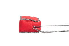 STELLA MCCARTNEY CAMERA BAG FALABELLA SHAGGY DEER SMALL RED