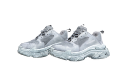 BALENCIAGA SNEAKER TRIPLE S MEN LEATHER AND MESH GREY - 38 BR