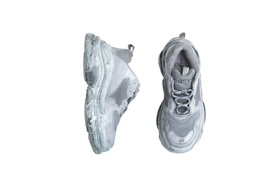 BALENCIAGA SNEAKER TRIPLE S MEN LEATHER AND MESH GREY - 38 BR