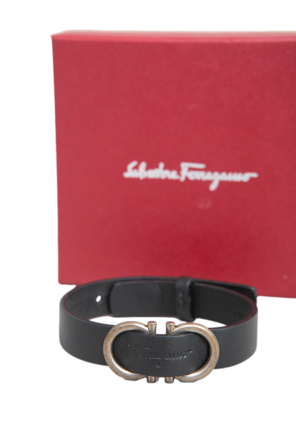 FERRAGAMO BRACELET GANCINI BLACK