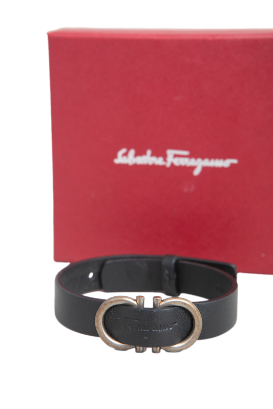 FERRAGAMO BRACELET GANCINI BLACK