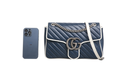 GUCCI GG MARMONT TORCHON NAVY MEDIUM