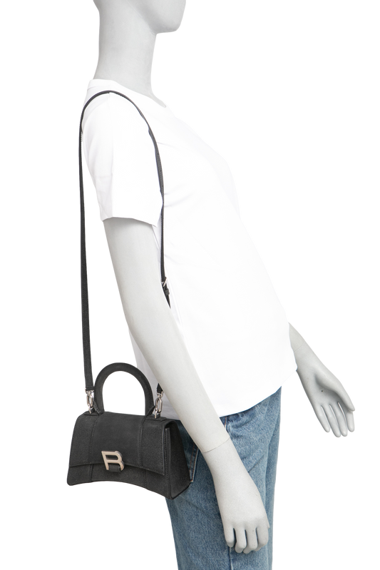 BALENCIAGA HOURGLASS XS SPARKLING BLACK